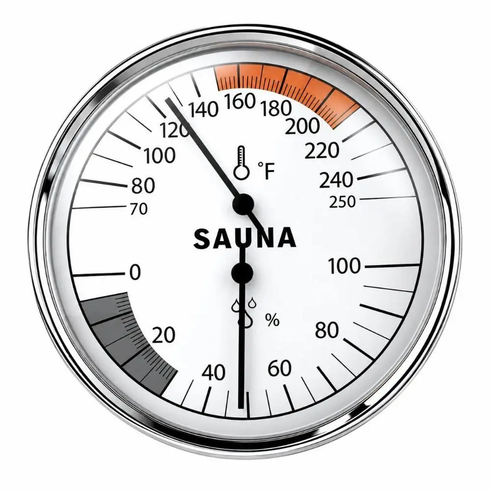 Battery Free Sauna Thermometer Mechanical Wall Mount Hygrometer Monitor High Accuracy Temperature Humidity Gauge Sauna Room