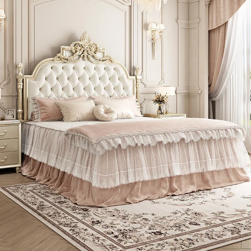 

Постмодернистская роскошная скандинавская кровать Queen Design Whitr King Size Каркас кровати Роскошный замок Современный Letto Matrimoniale Модная мебель