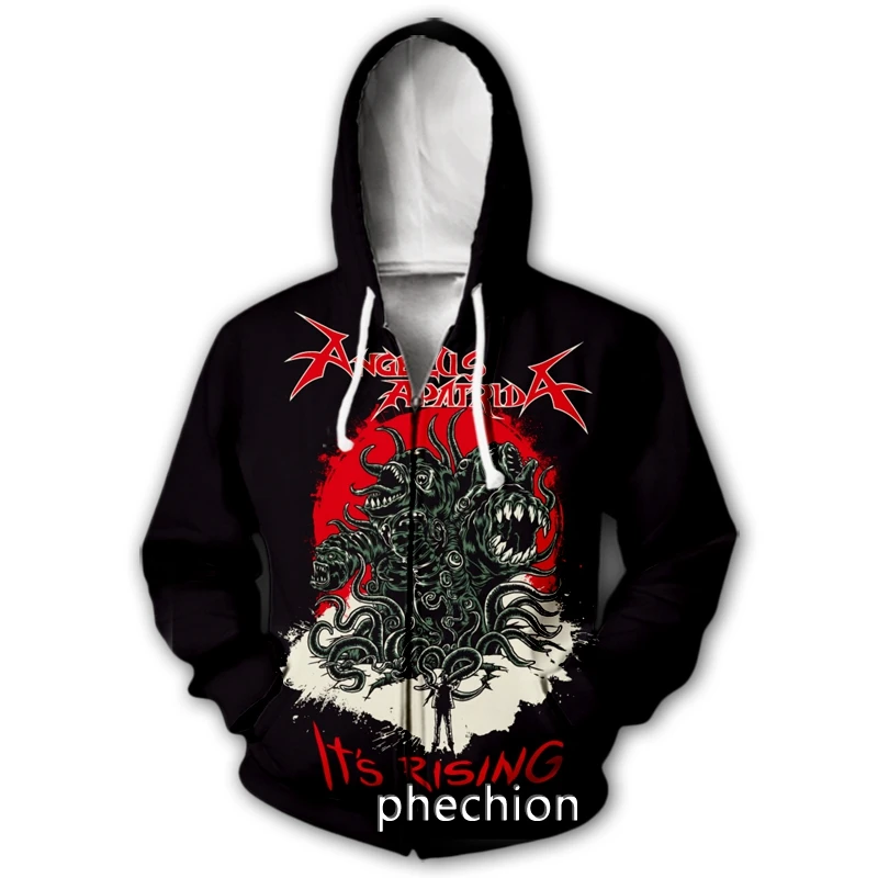 

phechion Men/Women 3D Print Angelus Apatrida Band Casual Zipper Hoodies Fashion Men Loose Sporting Zip Up Hoodies J30