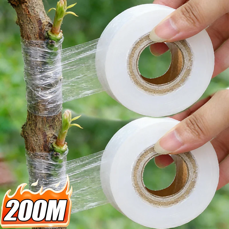 

200m Self-adhesive Grafting Tape Film PE Stretchable Roll Tapes Home Garden Plants Seedlings Vine Tomato Grafting Accessories