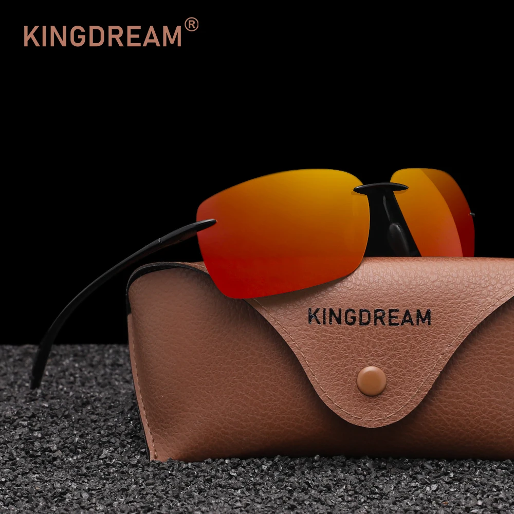 KINGDREAM Fashion Boundless Sunglasses Lightweight TR90 Frame Men Women Sun Glasses Outdoor Driving Eyewear