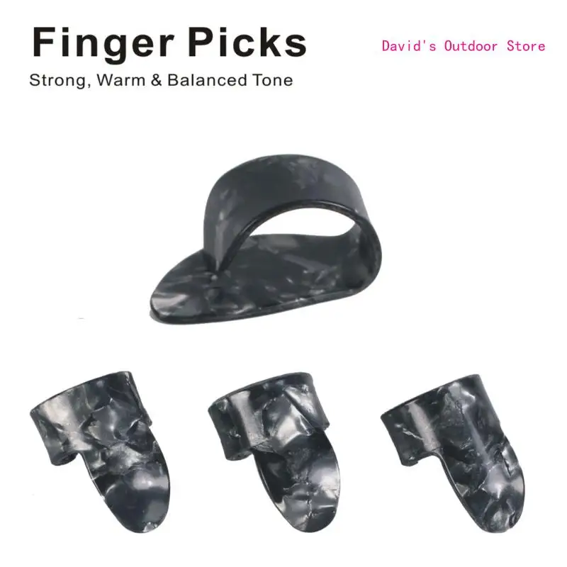 Stainless Guitar Slide Finger Knuckles Slide and Acrylic Guitar Slides Picks Set X3UA