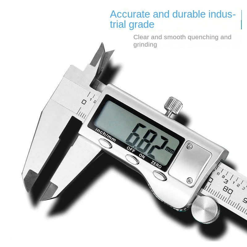 Digital Display High-Precision Electronic Vernier Caliper - Industrial-Grade Full-Metal Stainless Steel Ruler, 0.01mm Resolution
