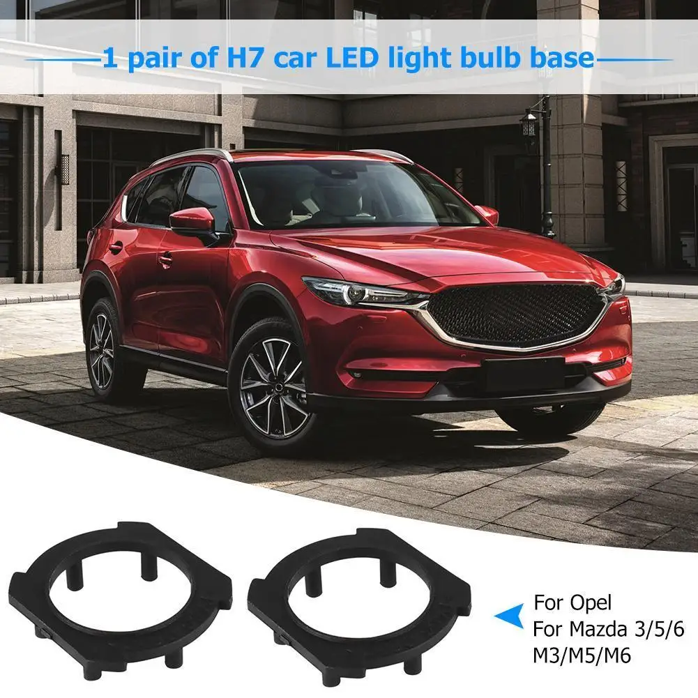 

H7 Car LED Headlight Bulb Base Adapter Auto Accessories H7 LED Headlight Bulb Holder Retainers for Opel CRV Mazda 3/5/6 M3/M5/M6