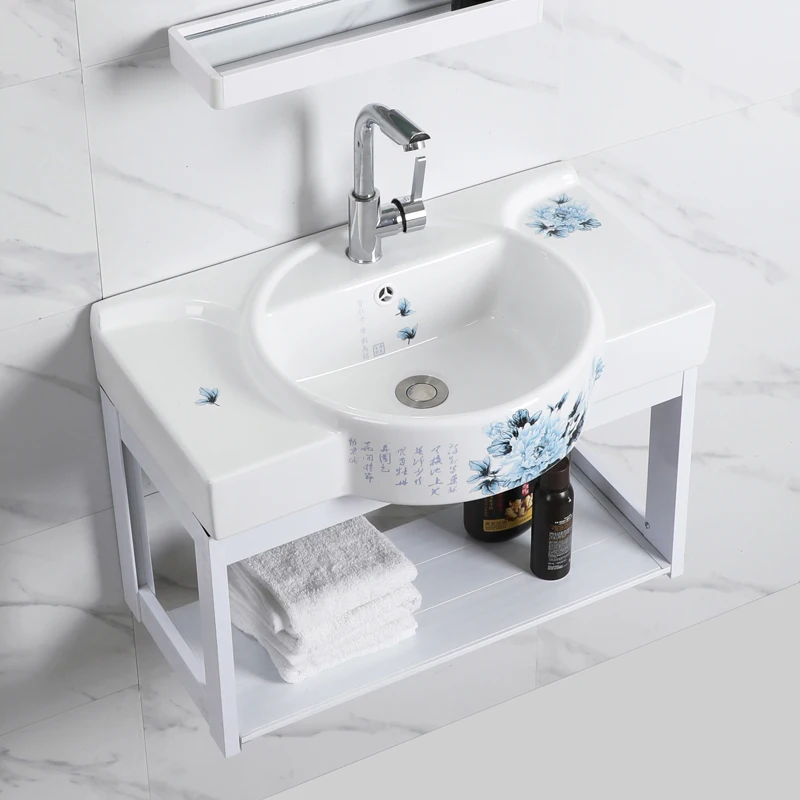 

Настенный керамический шкаф для умывальника, комбинация для маленькой квартиры, ванной комнаты, алюминиевый умывальник, бытовой балкон