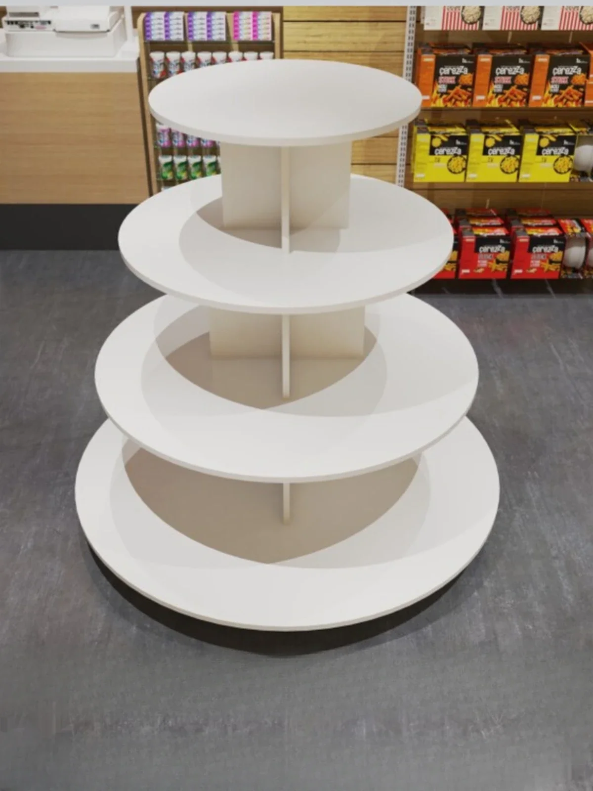 

Round new display stand Cosmetics Shoes Products Showcase Supermarket Stack Head Display Cabinet