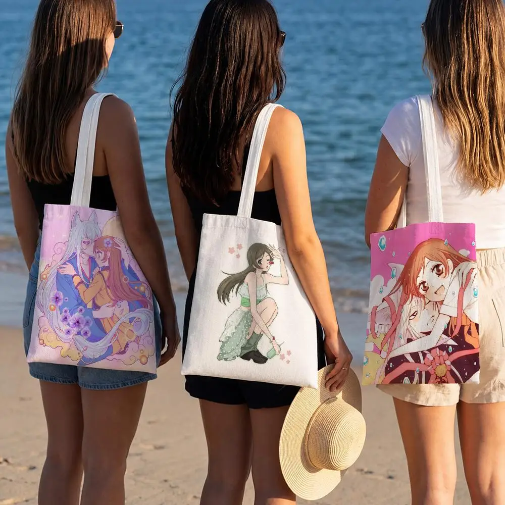 Anime Kamisama Kiss Storage Bags Polyester Canvas Foldable Tote Bag Lightweight Reusable Shopping Shoulder Bag