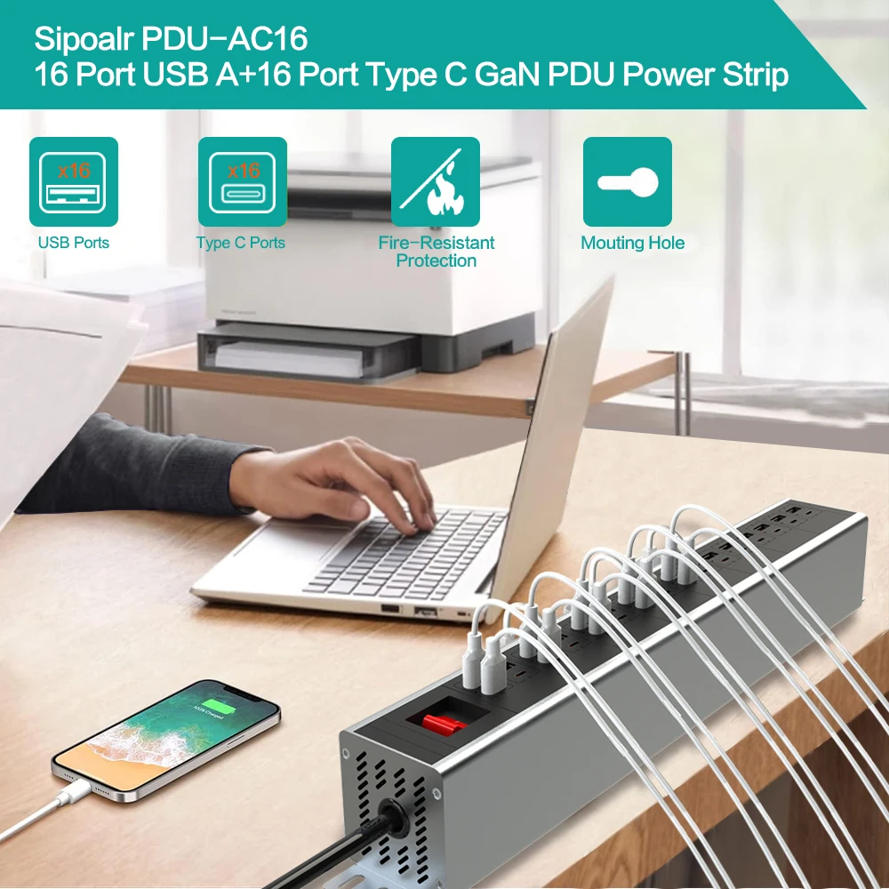 PDU-AC16 Sipolar, Hub USB-C de - Usb C Hub reseña y precio