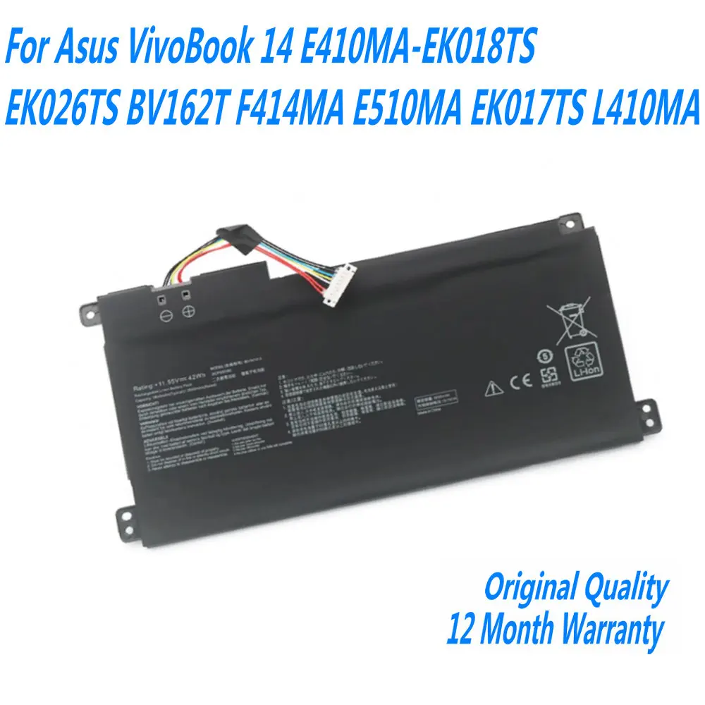 New 11.55V C31N1912 B31N1912 Laptop Battery For Asus VivoBook 14 E410MA-EK018TS EK026TS BV162T F414MA E510MA EK017TS L410MA