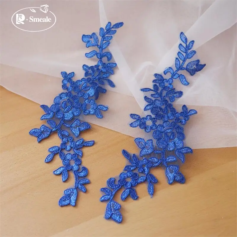 20 Stück/10 Paar Spitzenborte mit glänzenden Pailletten und verspiegelten Blumen. Hochzeitskleid, Hochzeitsschuhe, Kopfschmuck, DIY-Nähzubehör RS253203 – Detail 7