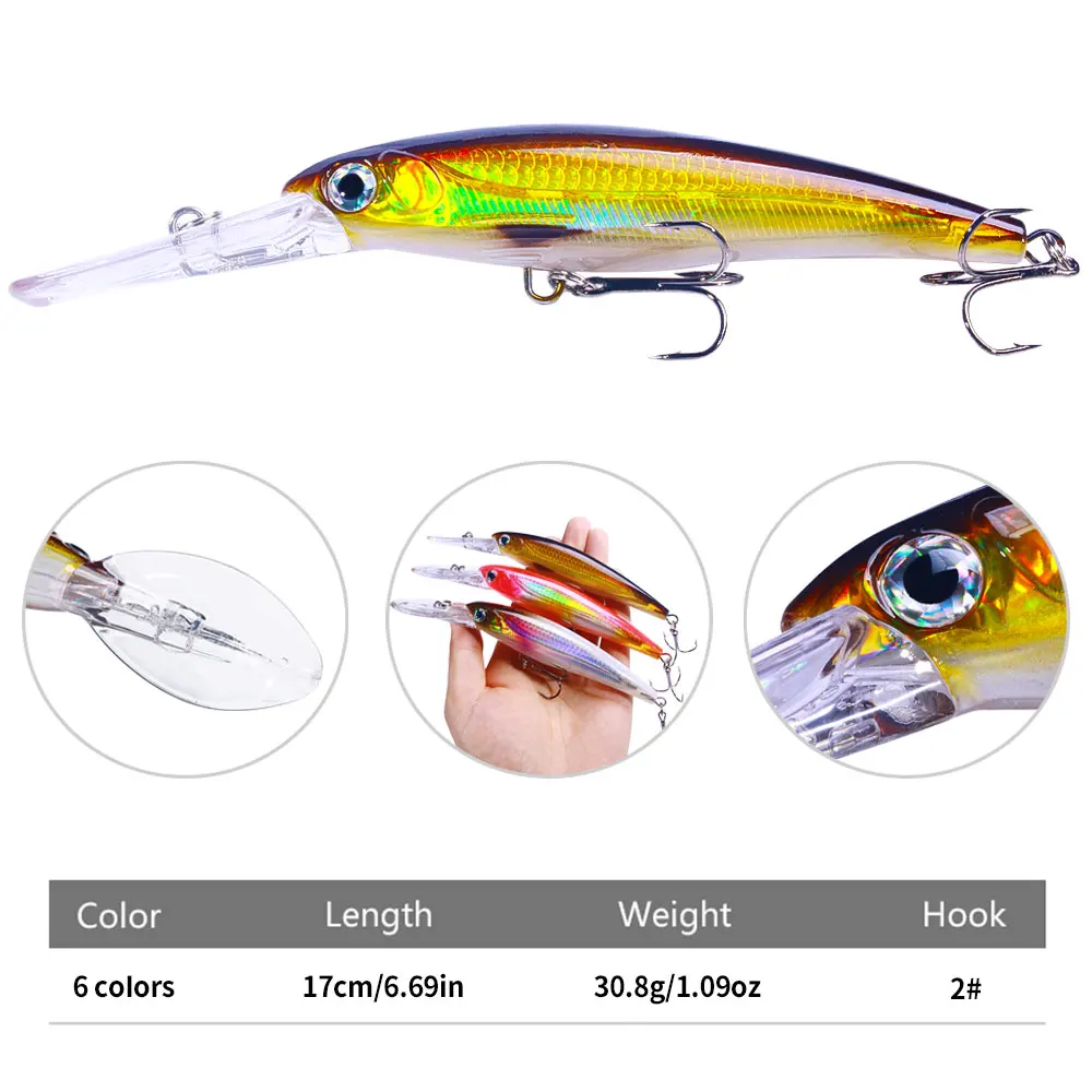 Crankbait de Lengua Larga – Señuelo de arrastre para lubina y lucio - imagen 4