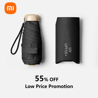 55% Off Mini Sun Umbrella Small Pocket Rain Umbrella Vinyl Folding UV Ultraviolet Protection Sun Shade Pocket Parasol Capsule