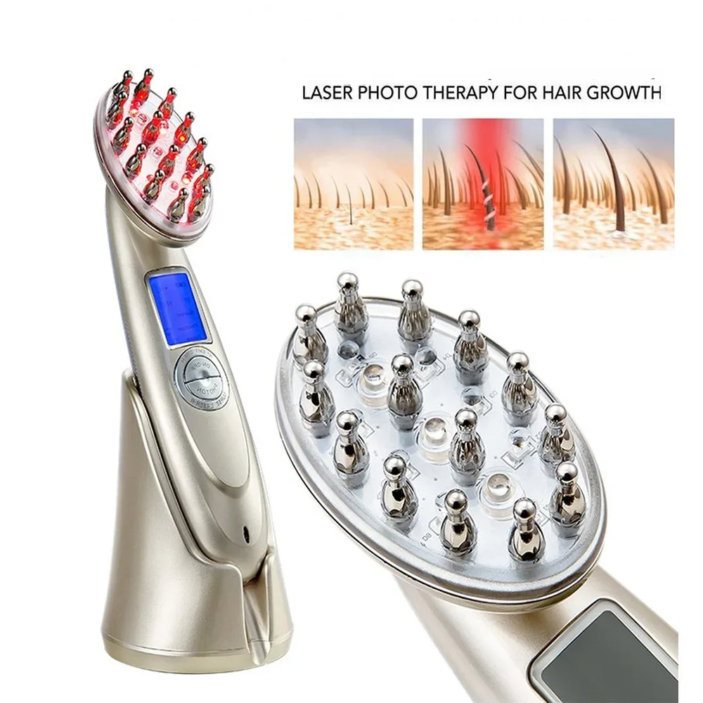 RF Laser Hair Growth Massage Comb Anti-Hair Loss Treatment Infrared Red Light Massager Hair Care Hair Brush RF