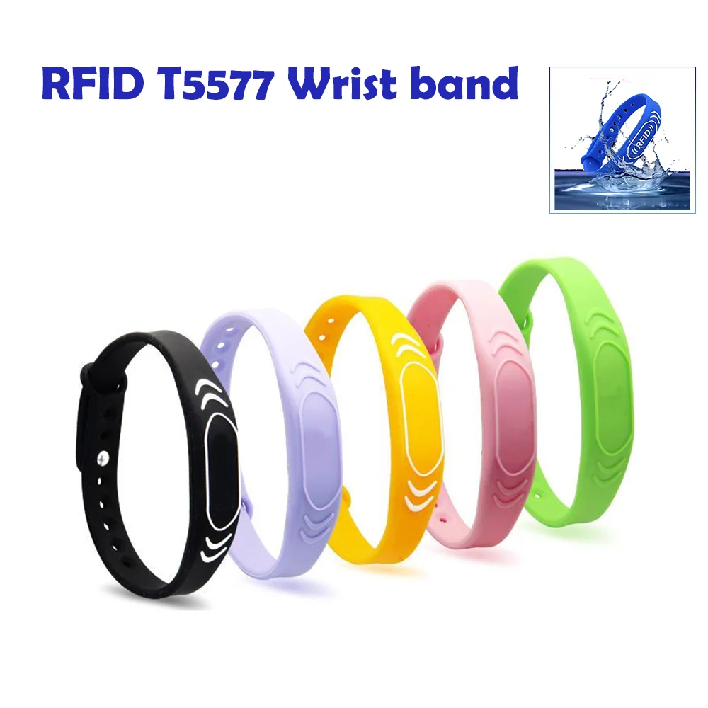 3/5PCS T5577 Rewritable Wristband RFID Smart Chip Bracelet 125Khz Clone Changeable Token EM4305 Copy Waterproof Badge