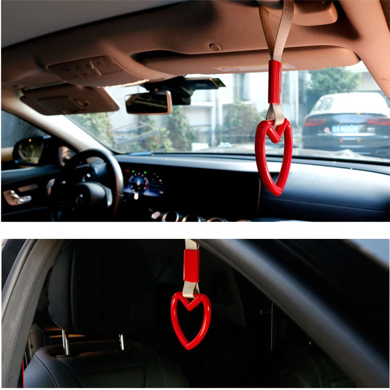 Car Interior Pull Ring Subway Train Bus Handle Strap Charm Drift Interior Car Rear Bumper Warning Loop Accessories Car