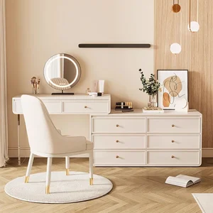 Minimalist beige Essstühle, goldene Beine, Armlehne, weiche Kissen, beige Stühle, Fantasie, Salle Krippe, Wohnzimmermöbel 6 Hauptverkaufsstühle mit Pes Dourado - №4