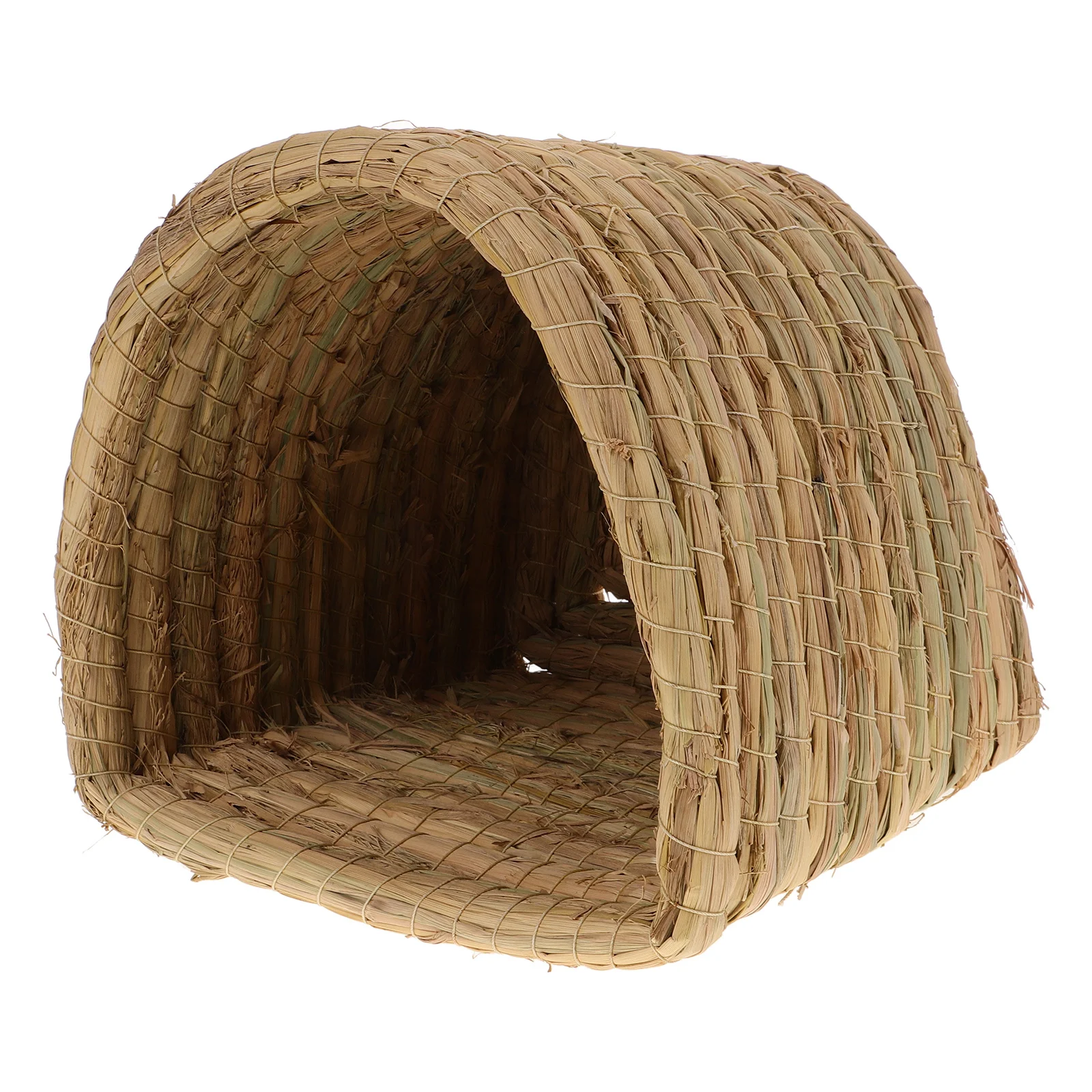 

Straw Pet Bed Chicken Sleeping Nest Cozy Woven House Small Animals Hut Hamster Bed Easy Comfortable Resting Place Poultry