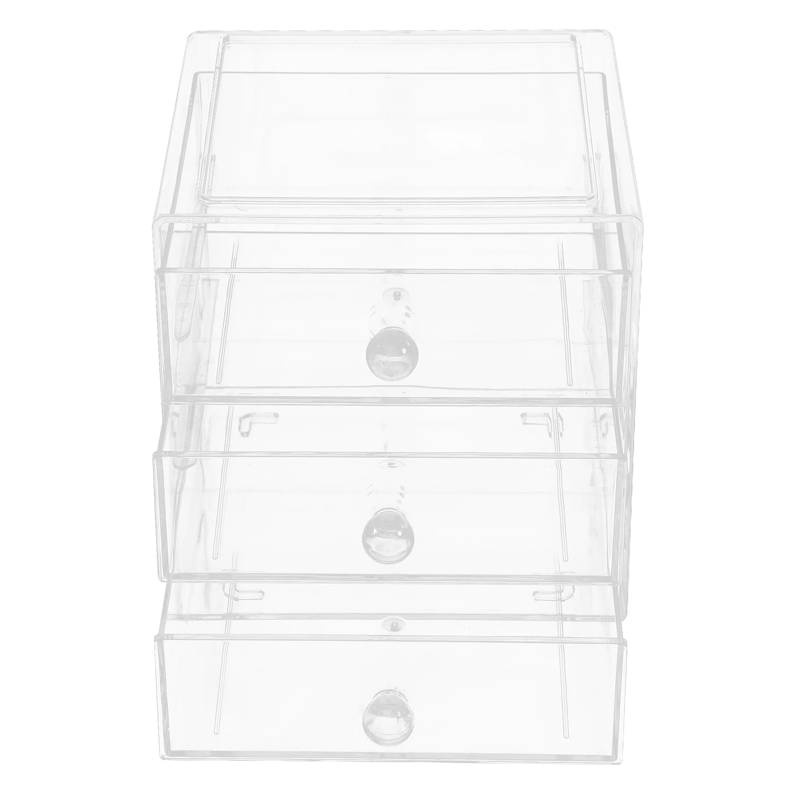 

Acrylic Box 3 Layer Desk Organizer Vanity Travel Case Stationery Organizer Stationery Office Practical
