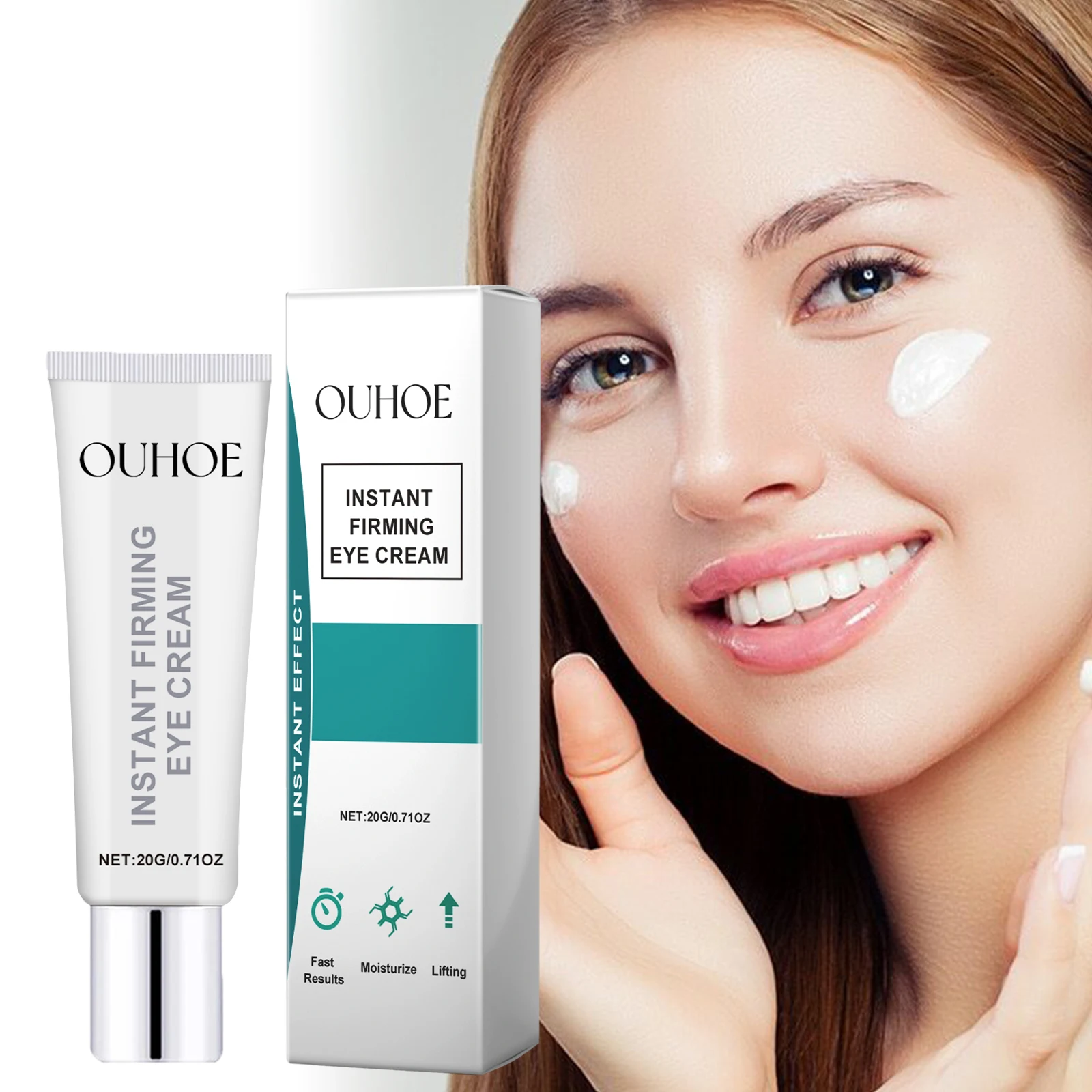 Crème raffermissante pour les yeux, traitement hydratant autour de la zone des yeux pour réduire l'apparence des ridules et des cernes