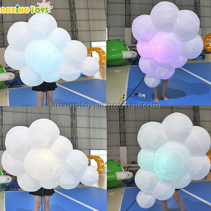 Giant Inflatable LED Light Cloud Balloon Hanging Festival Decoration For Advertising Event Nightclub Stage Wedding Party