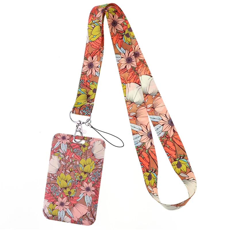 

Chinese Rose Flowers Key lanyard Car KeyChain ID Card Pass Gym Mobile Phone Badge Kids Key Ring Holder Jewelry Decorations