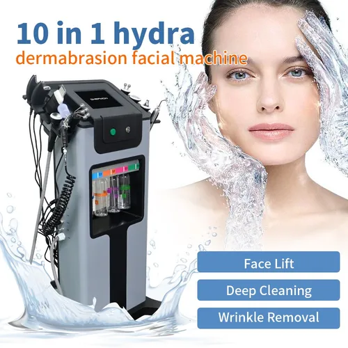 Imagen 2 del producto Máquina de hidrodermoabrasión 10 en 1, Lifting Facial, limpieza profunda, exfoliación acuática, rejuvenecimiento de la piel, dispositivo de SPA para el cuidado de la piel
