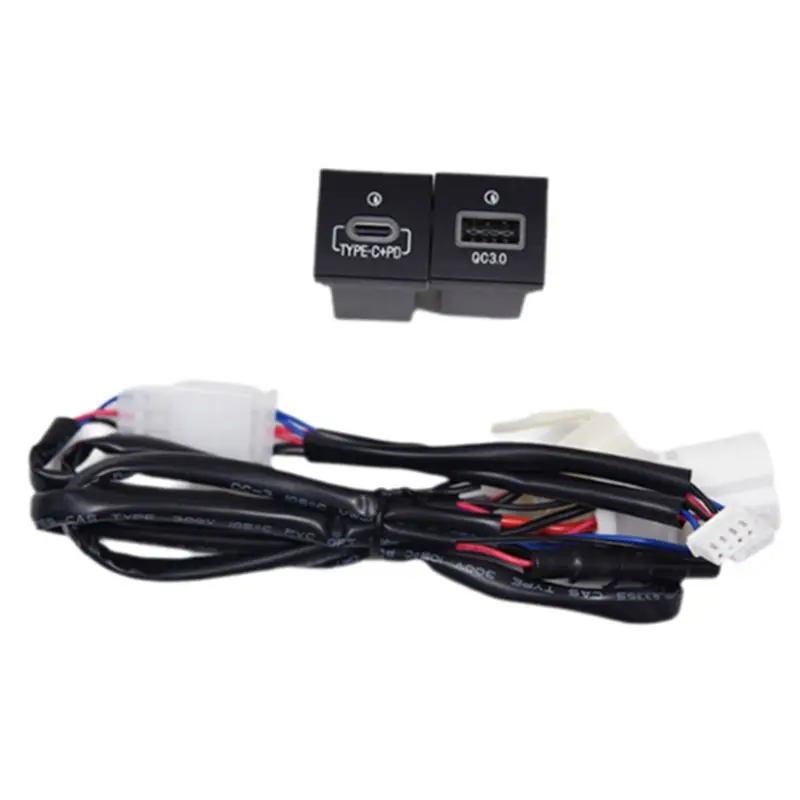 

AA92-Car QC3.0+PD Fast Socket 12V/24V USB Charging Outlet Power Adapter For VW Scirocco 2009-2016