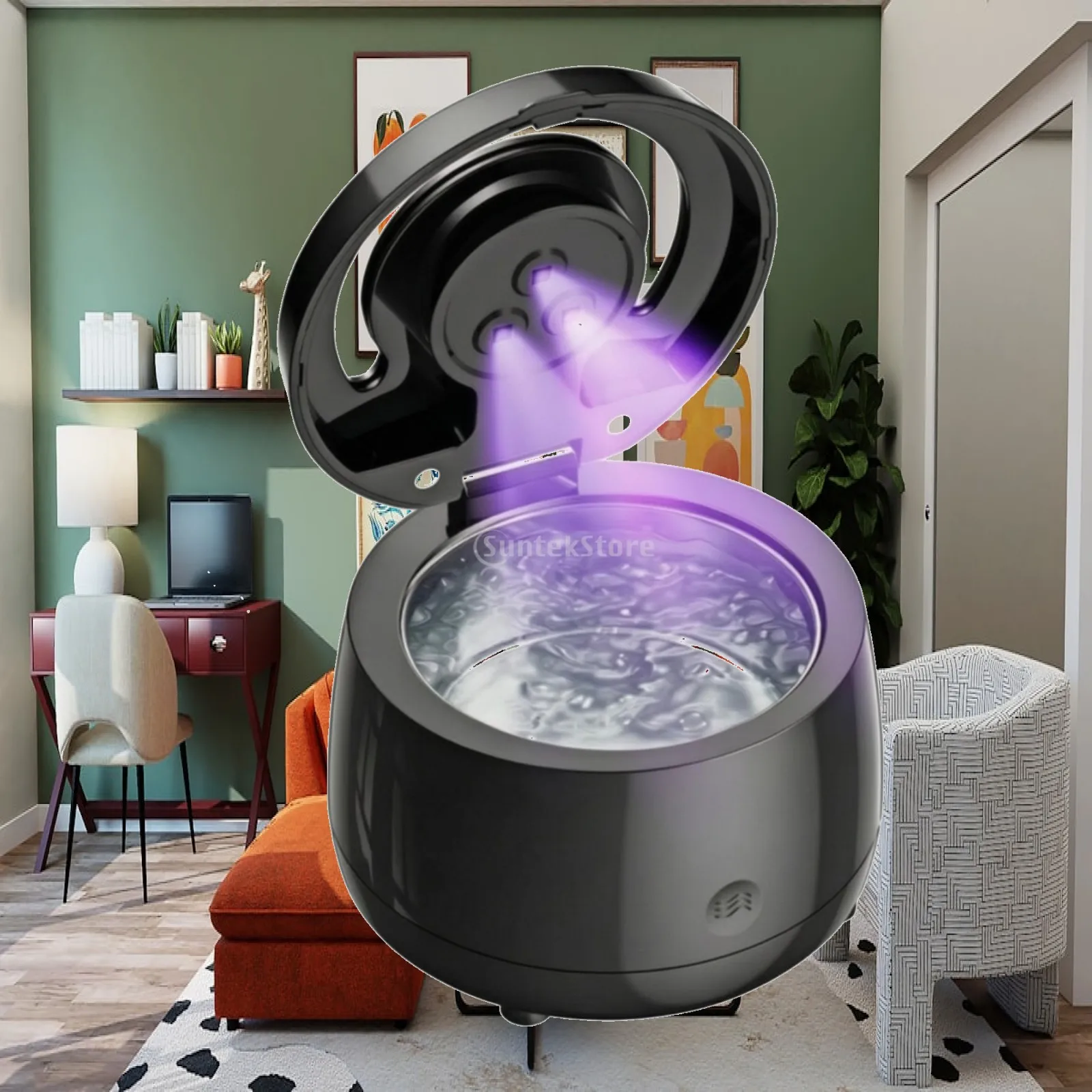 Ultrasonic Cleaner with Single-Button Oral Device cleanerTouch Retainer Cleaning Bath for Home Lavatory, Travel