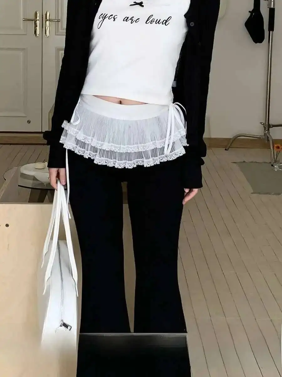 White High Waist A-Line Skirt For Women Ele Sle Commute Simple Fabric Blend Ort Skirt Summer New Arrival Mini Skirts K8O8