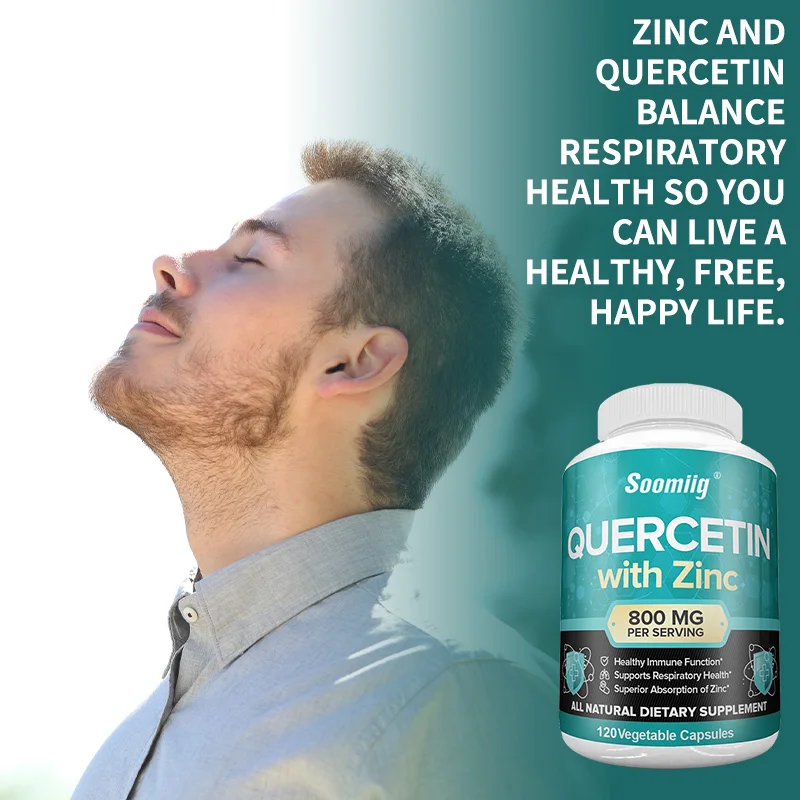 

Quercetin Zinc Supplement, Antioxidant, Naturally Enhances Immunity and Respiratory Function, Promotes Brain Health