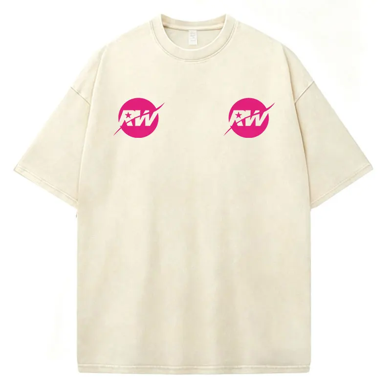 Robbie Williams Album Cover Tour Merch Vintage Washed T-Shirts Herren Damen Kleidung Mode Kurzarm Baumwolle Casual T-Shirts – Detail 4