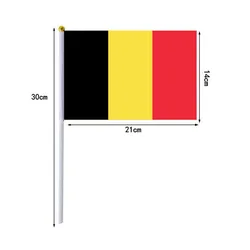 10 Pcs/lot Belgium Hand Waving Flags 14x21cm Belgium Flag Wholesale