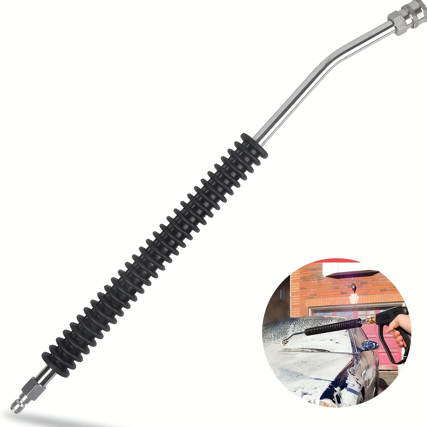 Heavy-Duty Metal Pressure Washer Extension Rod, 1/4