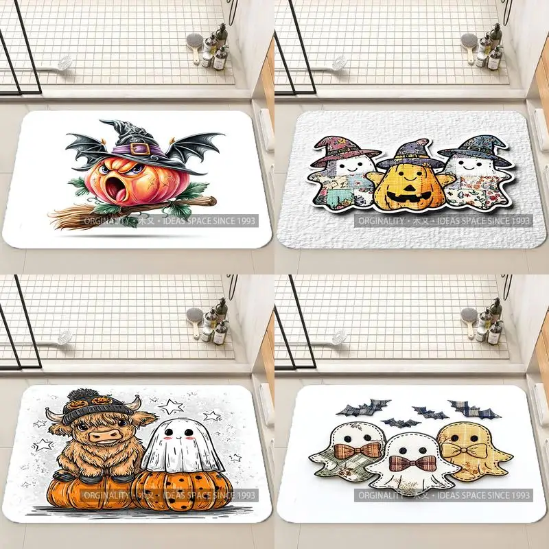 

Коврик с тыквой «Жуткая ведьма», украшение для гостиной, домашний диван, нескользящий ковер, кабинет, спальня, татами, детский мягкий напольный коврик