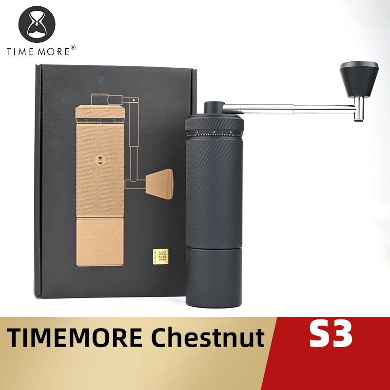 TIMEMORE CHESTNUT S3 Manual Coffee Grinder External Adjustment 0.015mm/click S2C890 Burr Inside Hand Espresso Grinder Mill