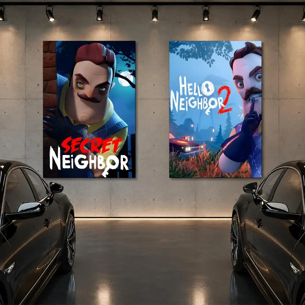 Game H-Hello N-Neighbors 2 Poster Room Decor Home Wall Art Printing Waterproof Garage BedRoom Posters Gift