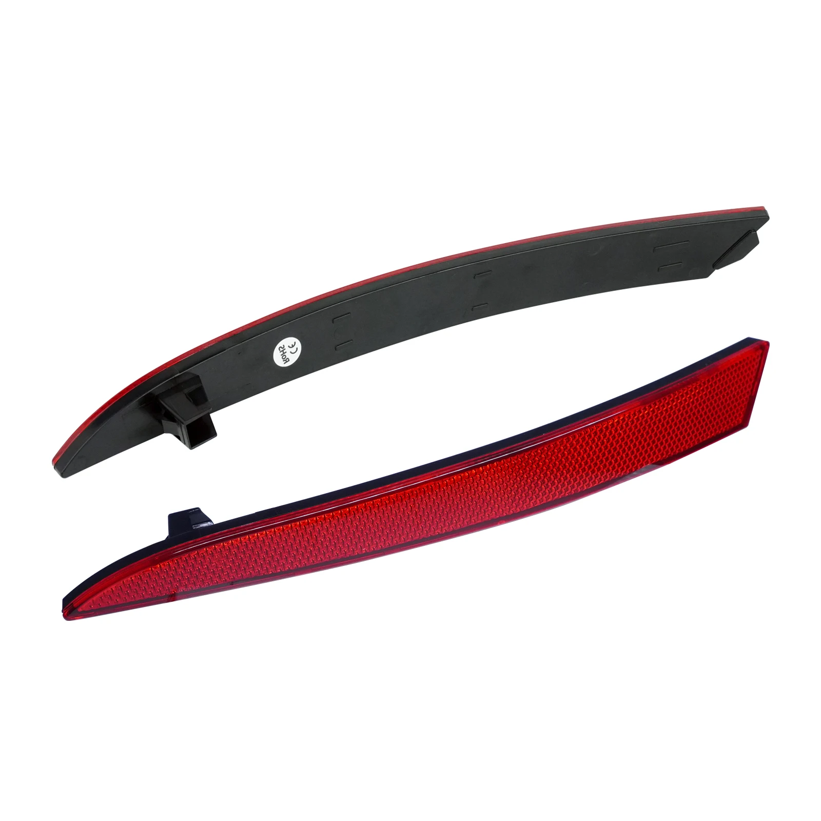 1 Pair Red Lens Rear Bumper Reflector For Seat Ibiza 6J MK V Hatchback 5D 2008-2012 N/S & O/S No Light