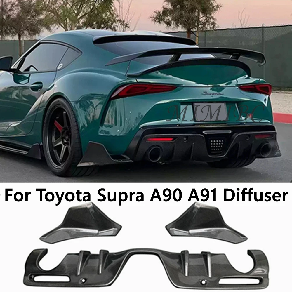 

For Toyota Supra A90 A91 MK5 carbon fiber rear diffuser bumper wrap corner chin spoiler lip splitter Shunt upgrade body kit