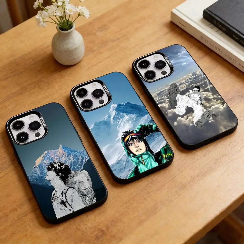 Funda para Teléfono con Estampado de Manga 'The Climber' para iPhone 17, 16, 15, 14, 13, 12, 11 Plus, Pro Max, XS, Cubierta Colorida Plateada y Negra