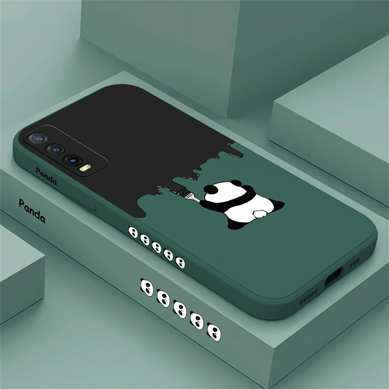 Animal Panda Silicone Case For VIVO Y200 Y02S Y15S Y16 Y17 Y19 Y20 Y21 Y22S Y12S Y15A Y20A Y5S Shockproof Soft Phone Cover Funda