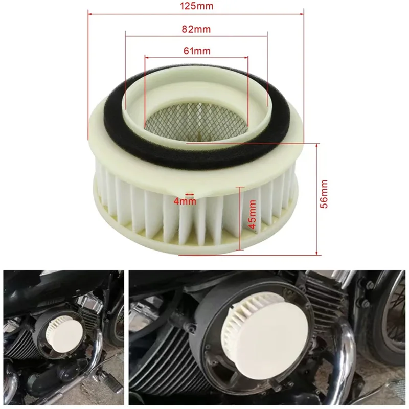 

Motorcycle Air Filter For YAMAHA XVS400 V-Star 650 Vstar650 XVS650 Drag Star Intake Cleaner Engine Maintenance Replacement Parts