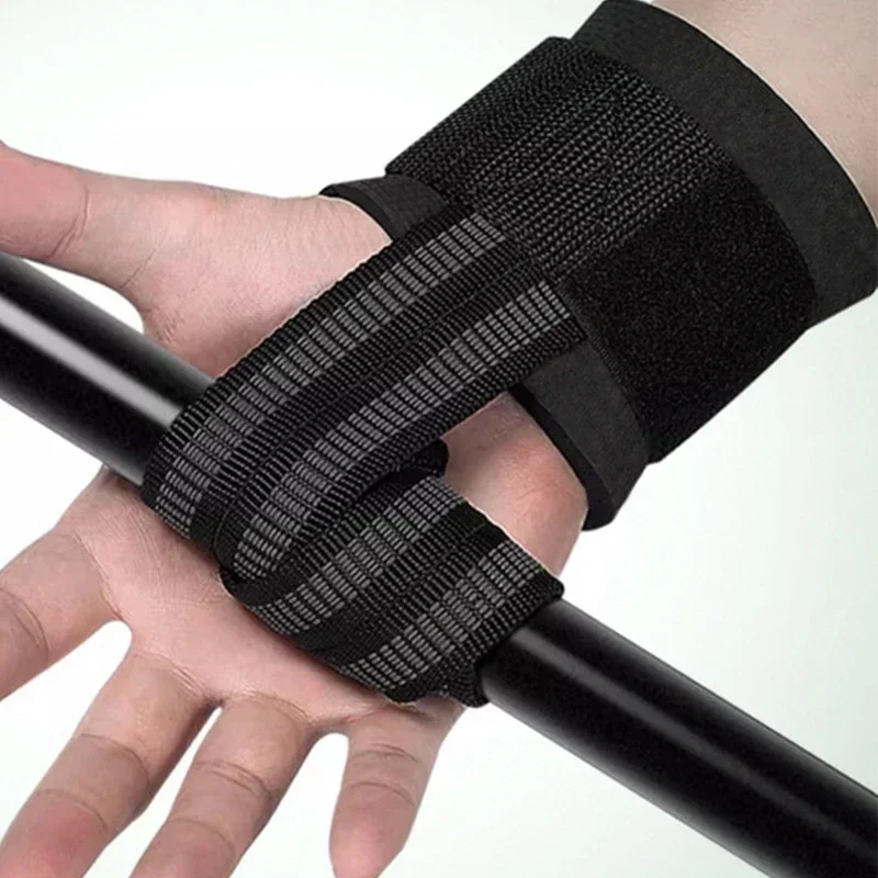 Wear-Resistant Padding Wrist Wraps, Grips, Weight Lifting, Gym, Deadlift, Fitness Straps, Non-Slip Support Brace