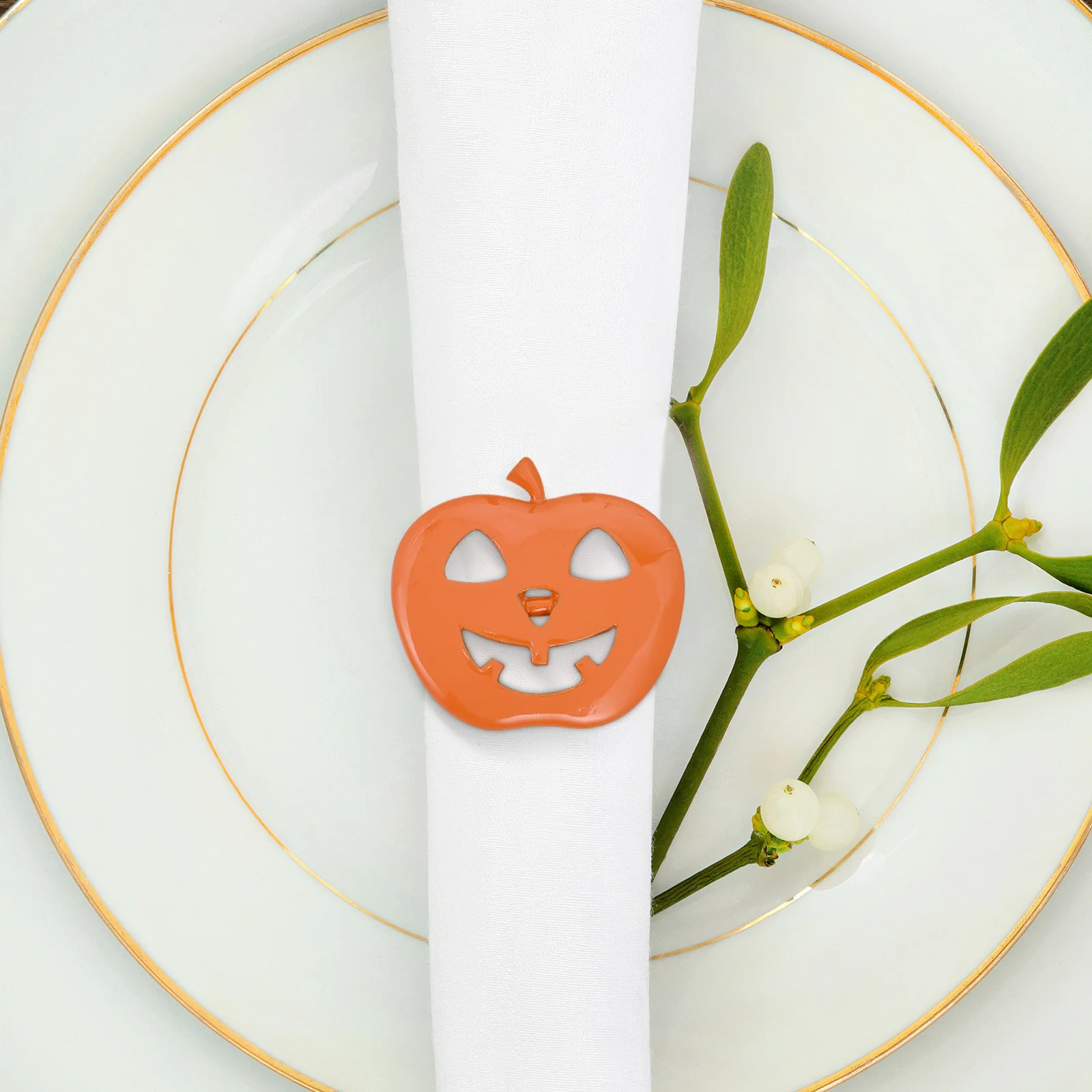 

12Pcs Pumpkin Napkin Holders Perfect Gift Everyday Setting Decoration Napkin Holders Halloween Table Ornaments