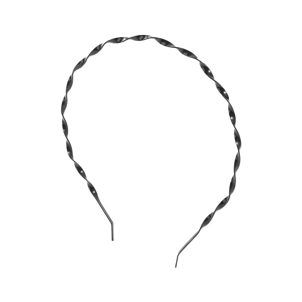 

Повязка на голову в форме крестообразной волны, двухслойная пружинная форма, тонкий металлический обруч для волос, аксессуары для волос, головные уборы, мужские ленты для мытья лица