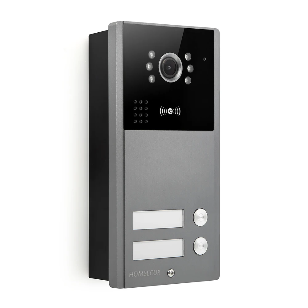 Image 7: Sonnette extérieure HD à 4 fils XC113F-2, caméra IP65 + 5 pièces IC 13.56Mhz, porte-clés pour interphone vidéo, appel, interphone de sécurité, 2 familles