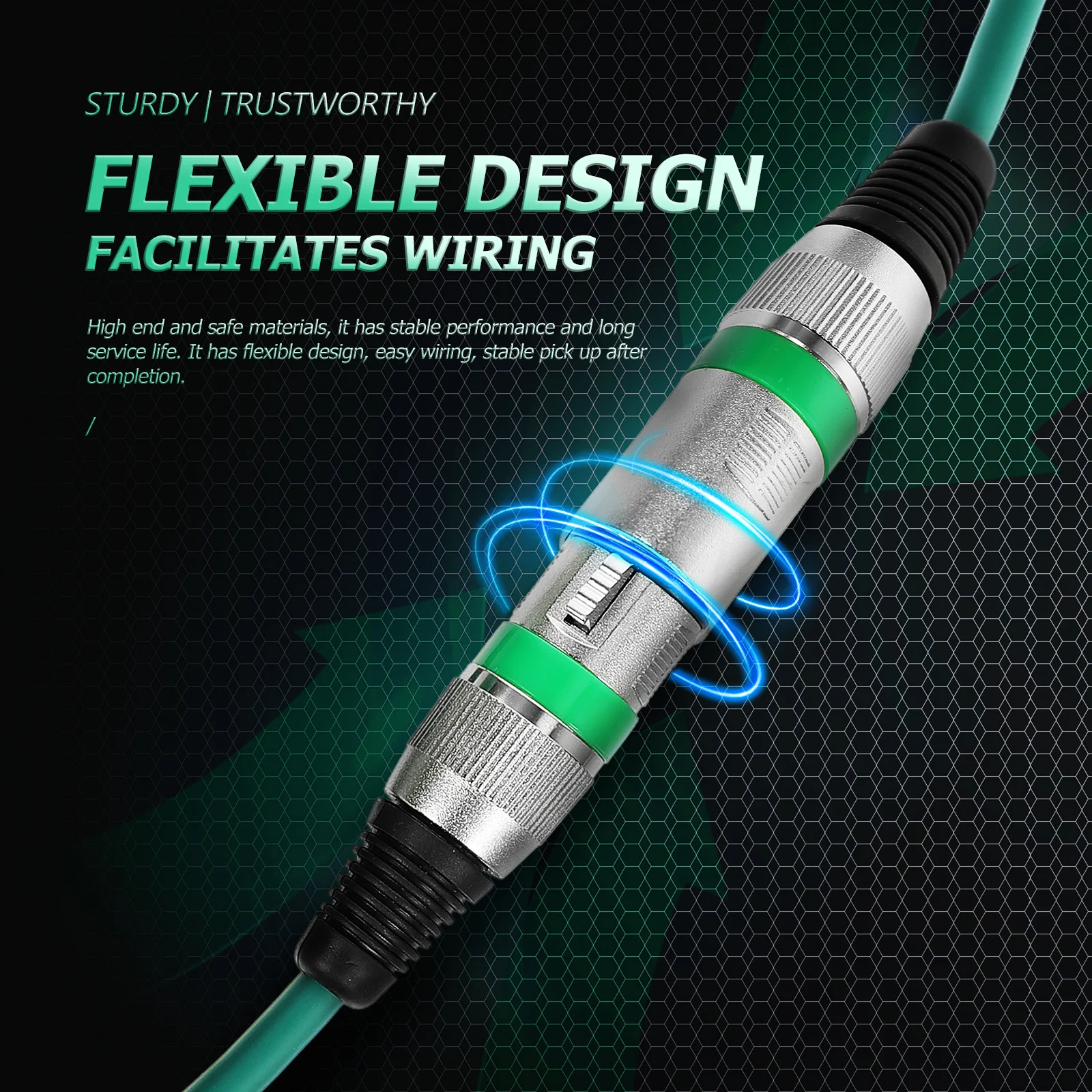 

5pcs Microphone Cable High-End Audio Line Flexible Connector For Mic Durable Speaker System Cord Male-To-Female Adapter