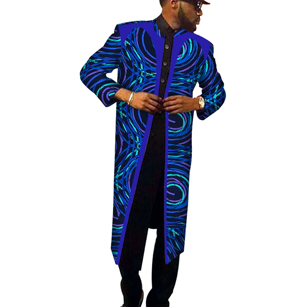 New 100% Cotton Dashiki African Clothes Men Long Top Shirts Bazin Riche Mens Shirts Traditional African Design Clothing WYN789