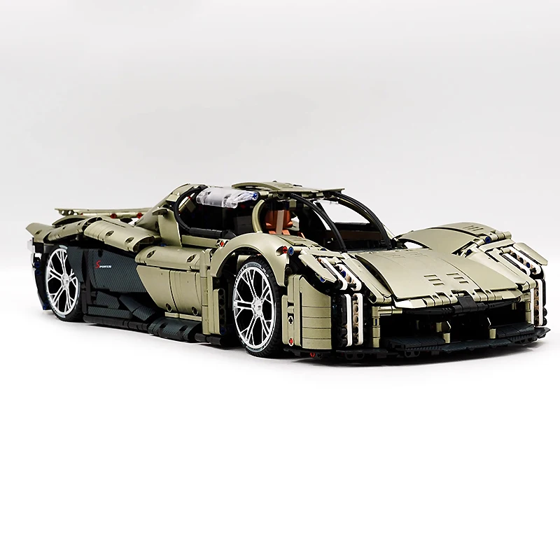 GULY 10626 MOC The Black X Sportcar Building Bricks High Tech Racing Vehicle Blocks Puzzle Assembly Toy Christmas Gift For Kids