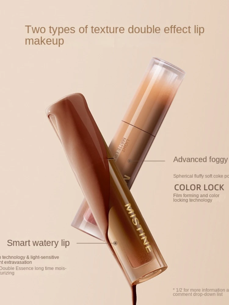 Yy Lip Lacquer Water-Sensitive Mirror Lip Lacquer Mousse Lip Mud Lipstick Cheap Milk Coffee