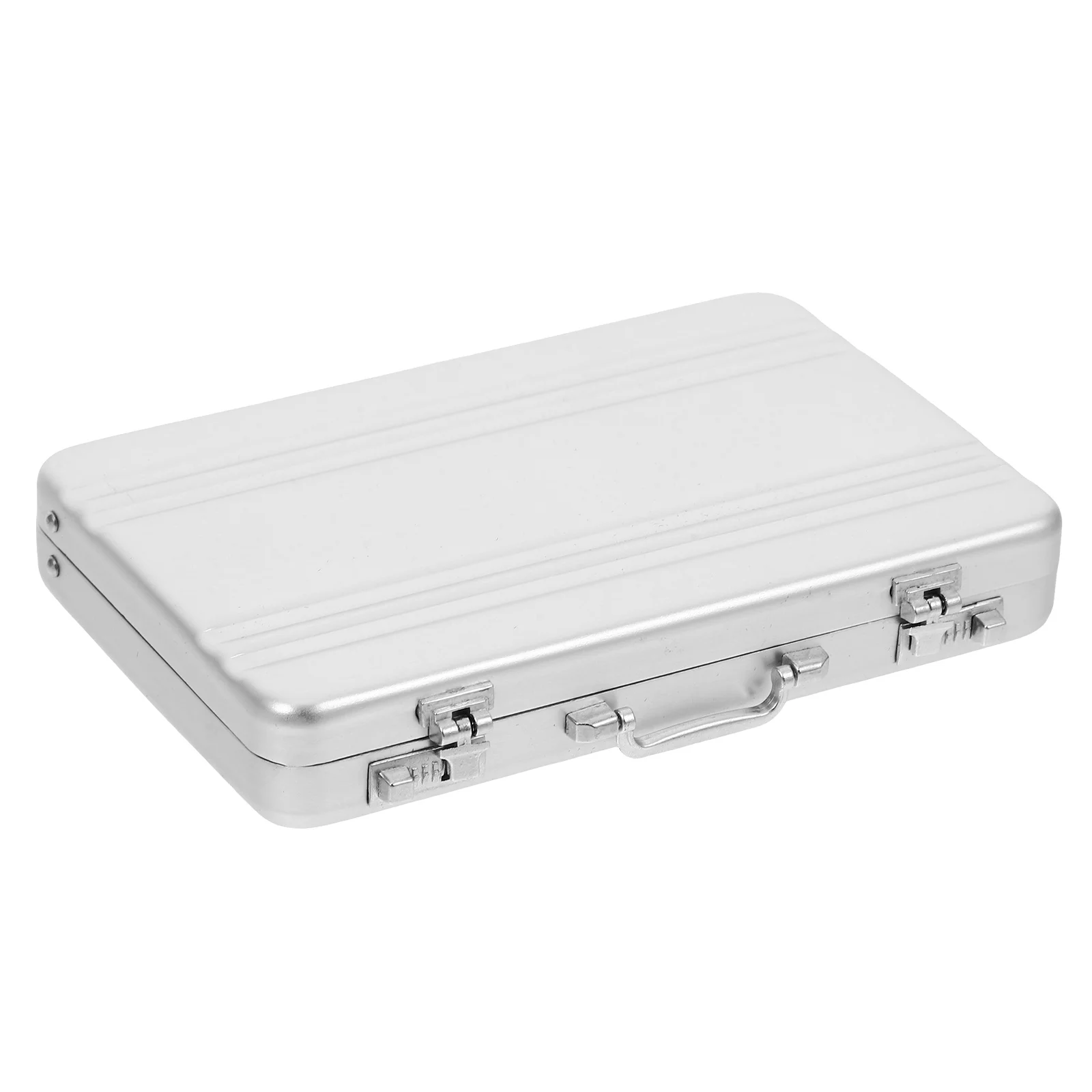 

Lockbox Business Card Office Supplies Carry Cards Case Desktop Pictures Stand Aluminum Alloy